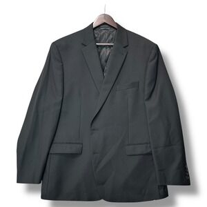 Lauren Ralph‎ Lauren Wool Blazer Jacket Two Button Natural Stretch Black 46R